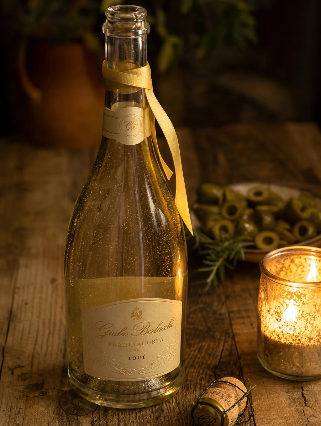 Sparkling Franciacorta in a flute